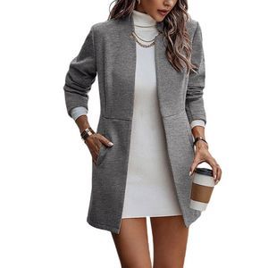 Romantichut | Gray Notched Open Jacket - Women size M